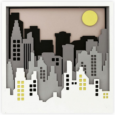 Набор для рисования картина 3D Мегаполис (N0003507) 30х30 см Rosa Talent 