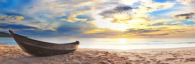 Репродукция Лодка на рассвете 50x150 см Арт Фемелі 