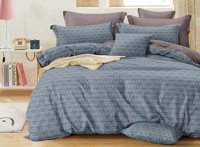 Комплект постельного белья Stylish Easy 1,5 серый с рисунком La Nuit 