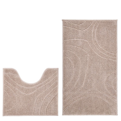 Набір килимків Dariana Joy 57x100 см + 57x50 см бежевий геометрія