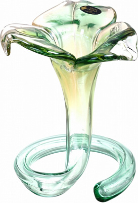 Свічник FLOWER 3P GREEN/HONEY White cristal