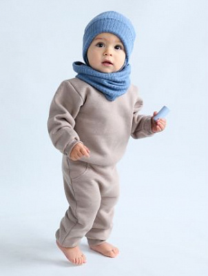 Комплект шапка + снуд для мальчиков Dembo House Данко р.50 джинсовый 