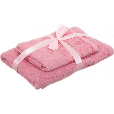 Набор полотенец RING розовый Simi 