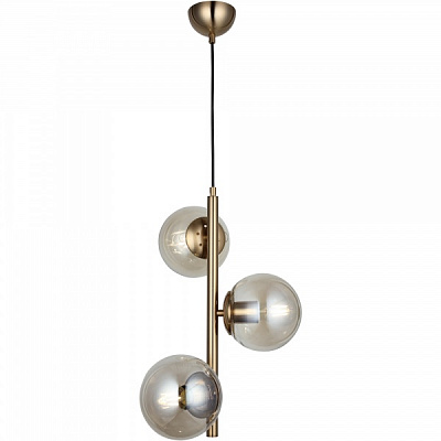 Люстра підвісна Vio Concept by LUCEA Tamo 3x40 Вт Е27 антична латунь 1536-52-03