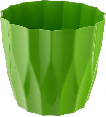 Горщик пластиковий Elsa Карат круглий 6,3л зелений