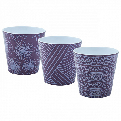 Алеана Деко со вставкой с декором Етно 13,0х12,5 см круглый 1,1 л фиолетовый (114040) 