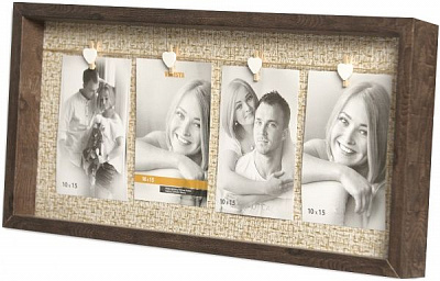 Мультирамка Velista 12B-4BH 10x15 см темное дерево 