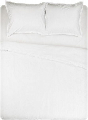 Комплект постельного белья евро белый Domikus 