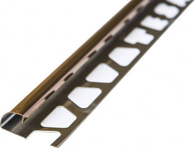 Профиль полукруглый нержавеющая сталь 12 мм 2,7 м медь глянец 