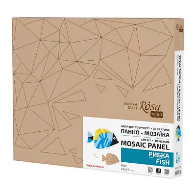 Панно-мозаїка 3D-картина Рибка 42х27 см Rosa Talent