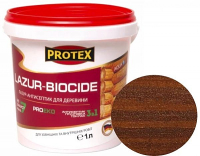 Лазур-антисептик Protex 3 в 1 горіх шовковистий мат 1 л