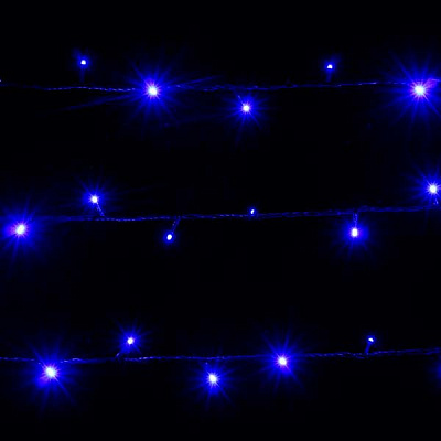 Гирлянда линейная LED 200 ламп 20 м голубая