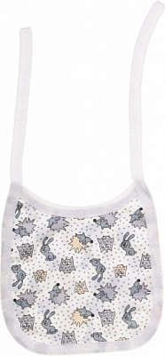 Нагрудник детский Фламинго 36 размер белый с серым 395-130 