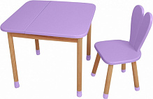 Набор ArinWOOD Зайчик фиолетовый (стол + стул) с боксом 04-025VIOLET-BOX