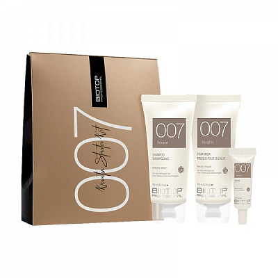 Набір подарунковий для жінок BIOTOP 007 Keratin (100 мл/100 мл/10 мл)