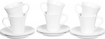 Набор чашек с блюдцами Galaxy 180 мл на 6 персон Fiora