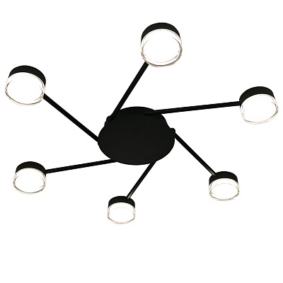 Люстра потолочная Victoria Lighting 6x12 Вт GX53 черный Best/PL6 black