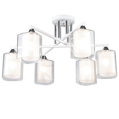 Люстра стельова Victoria Lighting 6x60 Вт E27 білий Elision/PL6 white