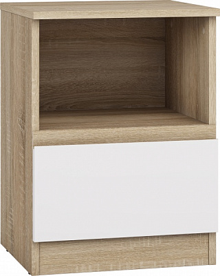 Тумба прикроватная Грейд Эстер 1ш 400x350x540 мм белый / дуб сонома 