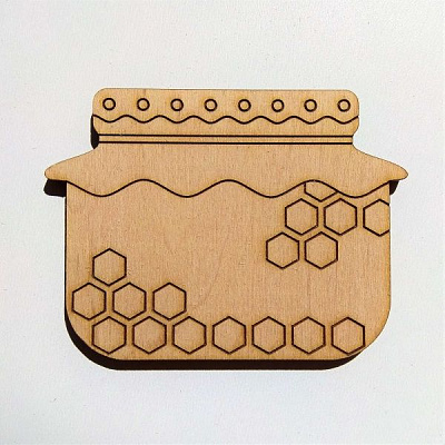 Заготовка Баночка с медом 4D 22 Фанера 