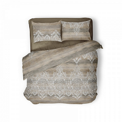 Комплект постельного белья семейный Bien бежевый UP! (Underprice) 