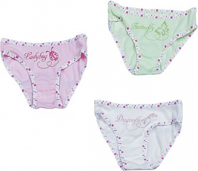 Набір трусів Фламінго для дівчаток 3 шт р.128 різнокольоровий 299-1006