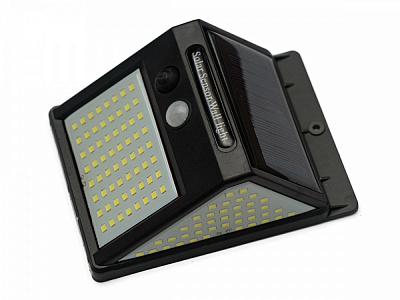 Светильник на солнечной батарее Luxel з датчиком движения и аккумулятором 14 Вт IP65 черный SSWL-06C