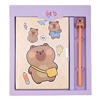 Блокнот дитячий на замочку Forme Capybara 50 арк. KIDS Line