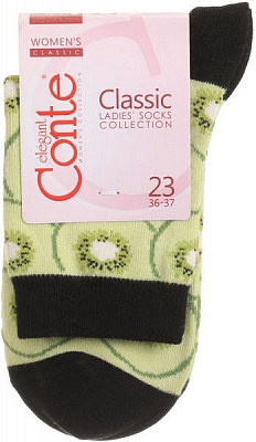Шкарпетки Conte 7С-22СП CLASSIC р. 23 зелений