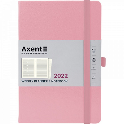 Еженедельник 2022 Prime Strong А5 светло-розовый Axent