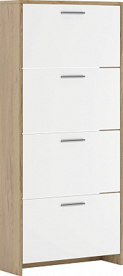 Тумба для обуви Світ Меблів 4Д Рене 690х1510х220 дуб артизан/ нимфеа альба 220x1510 мм