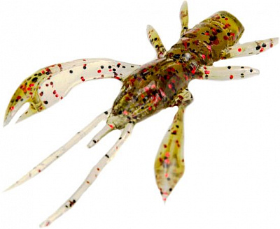 Принада FishUp Real Craw 2 з пластизолю для лову риби 7 шт. Green Pumpkin/Red & Black