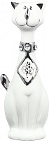 Статуетка Білий кіт у стильній краватці HY21095-1