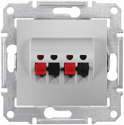 Розетка акустична Schneider Electric Sedna 4 контакти алюміній