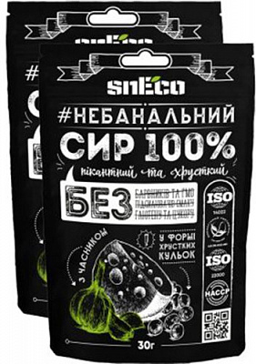Сыр вспененный сушеный snEco с чесноком (4823095808421)