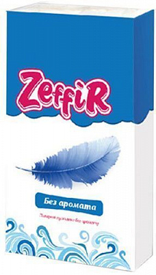 Носові хустинки кишеньки ZEFFIR без аромату 10 шт.