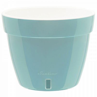 Вазон пластиковий Santino АСТІ 18 л круглий ментол
