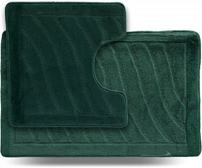 Набір килимків Dariana Little 45x71 + 45x43 Хвиля, зелений