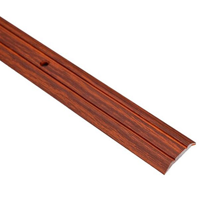 Порожек алюминиевый 5-А Лугалпроф профилированный с отверстиями 3х25x900 мм дуб темный