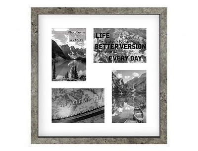 Фоторамка з паспарту SvitArt FKP-4-1913-5A 10x15 см сіро-коричневий