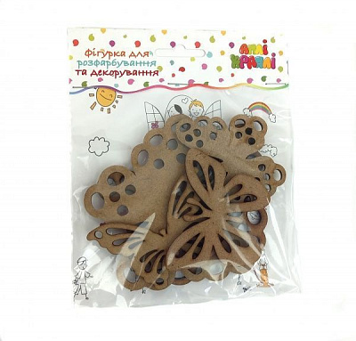 Набор для декорирования Бабочки ажурные из МДФ 5 шт. Аплі-Краплі