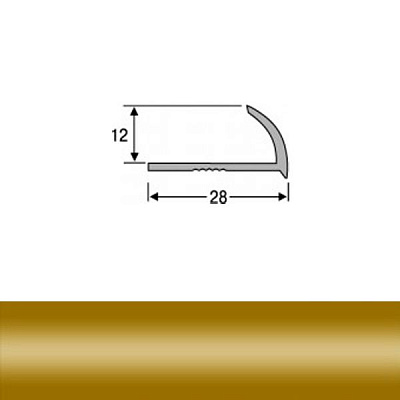 Порожек алюминиевый НАП12 анодированный TIS 2700 мм золото