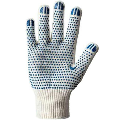 Рукавички трикотажні з синьою крапкою 561