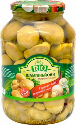 Гриби консервовані ТМ Ріо Печериці мариновані 420 г