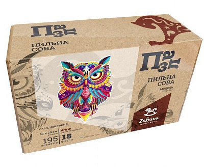 Пазл деревянный Бдительная Сова 430х280 мм ZABAVA 