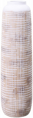 Ваза полирезиновая белая с бежевым Blondie Top 14х14х50 см