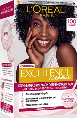 Крем-краска Excellence EXCELLENCE №100 черный 48 мл