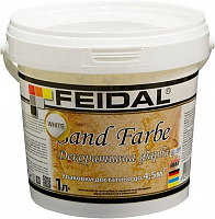 Декоративная краска Feidal Sand Farbe серебристо-перламутровый 1 л