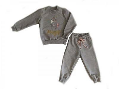 Спортивный костюм Маленькие люди р.110 светло-серый меланж 