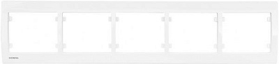Рамка пятиместная Siemens IRIS горизонтальная белый G-S18005